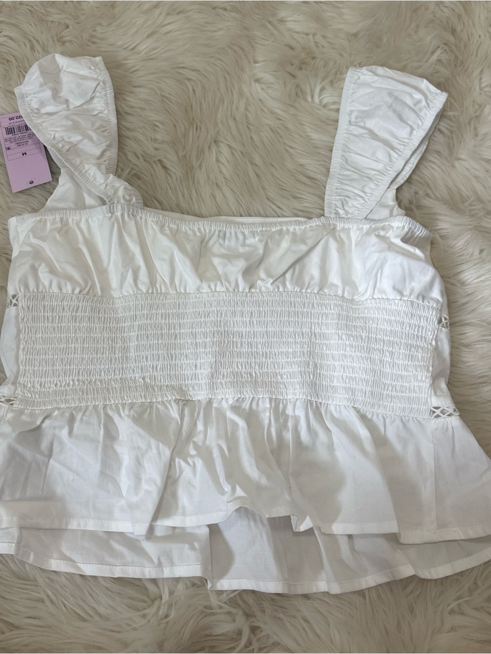 wild fable White Lace-Trim Peplum Tank - Picture 3 of 3